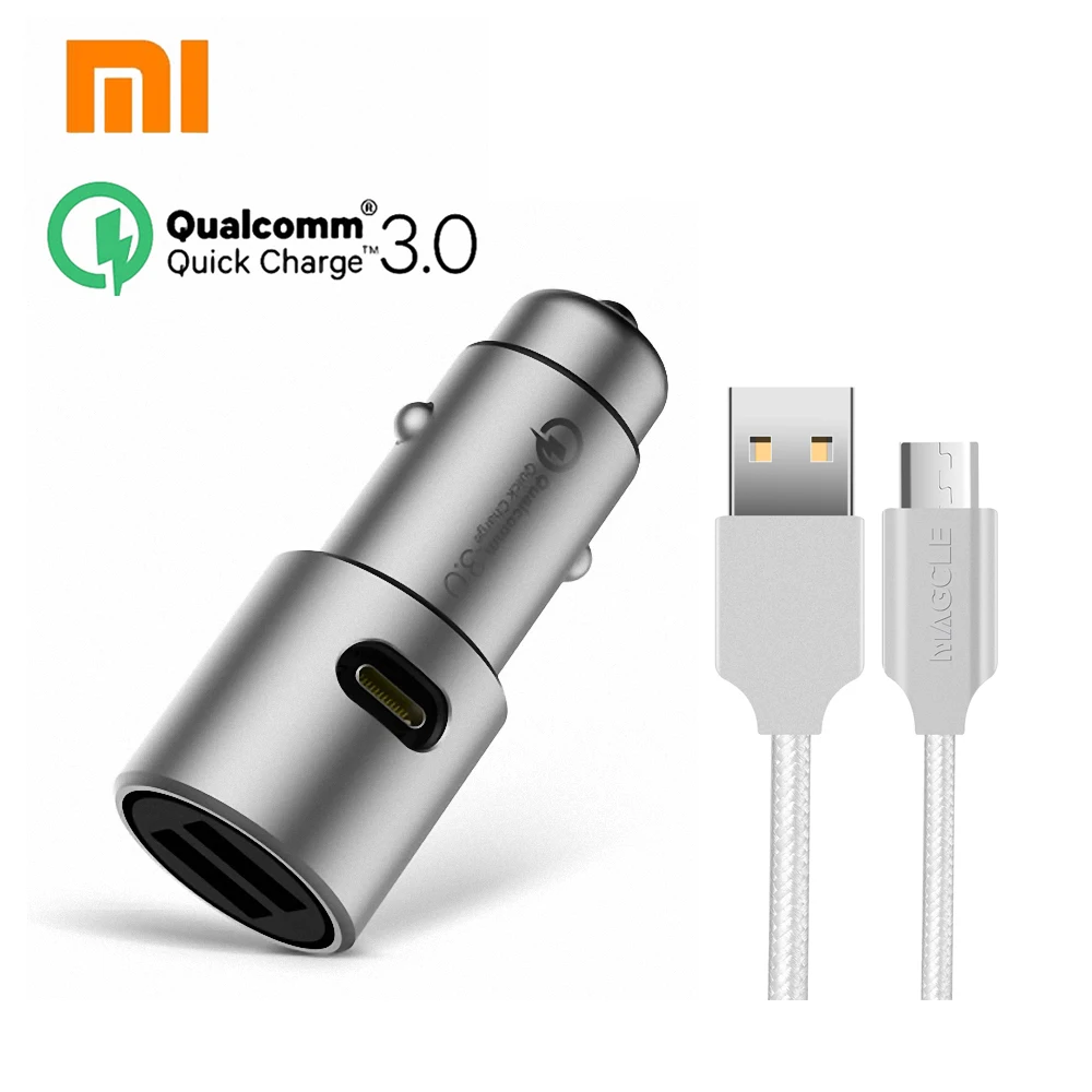 Original Xiaomi QC3.0 car charger xiaomi 5V/3A dual USB